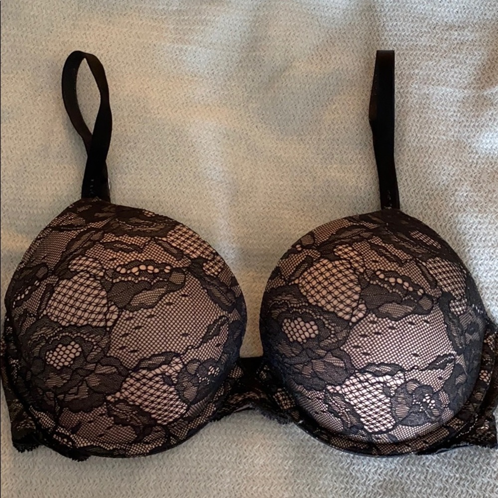 Biofit Demi uplift black & tan lace bra